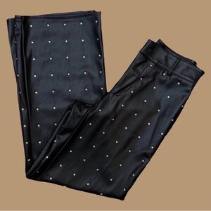 7 For All Mankind Faux Leather Embellished Rhinestone Pants